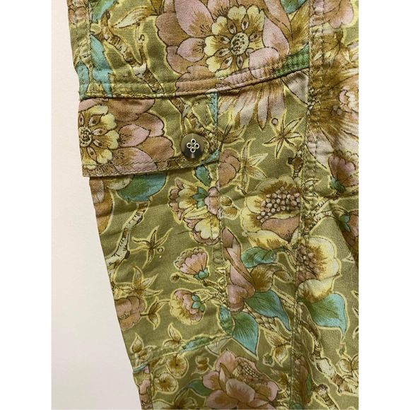 Anthropologie Women's Boho Floral Print Cargo Pants Size 16 - Picture 2 of 4
